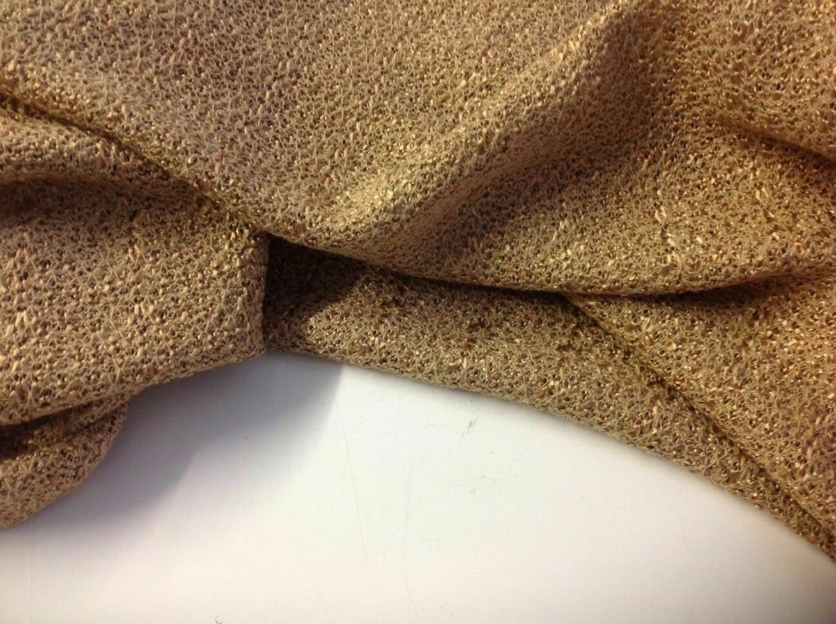 Camel Curly Knit Boucle Type Stretch Fabric Polyester Material 150cm 59  wide -  Portugal
