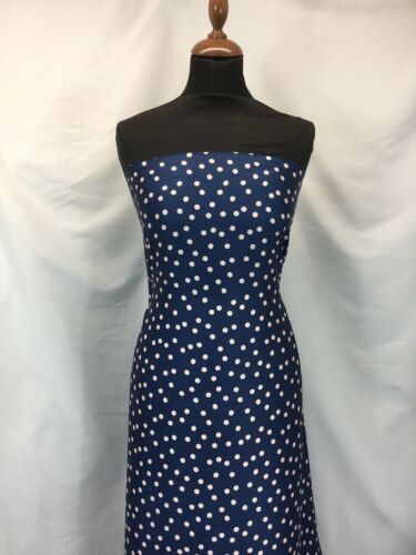 NEW High Class Designer Dusky Pink Polka Dots Soft Satin Print Fabric Material