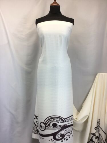 NEW Fabulous High Class Designer Border Satin Jacquard Print 44
