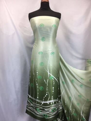 New High Class Designer Silky Satin Border Greek Ocean Print Fabric 44
