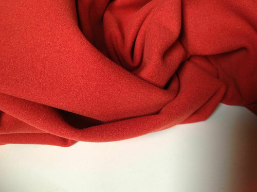 Designer Burnt Orange Colour Cashmere Touch Washable Wool Fabric 54