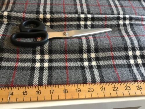 NEW Designer Multi Colour 100% Wool Check Fabric Material Garment Cloth Coat M