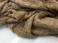 Load image into Gallery viewer, Brand New Beautiful Camel Colour Jersey Boucle Fabric 50&quot; 127 cm