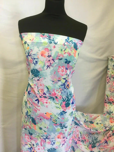 Beautiful Multicolour Chiffon Georgette Summer Floral Print Fabric 59