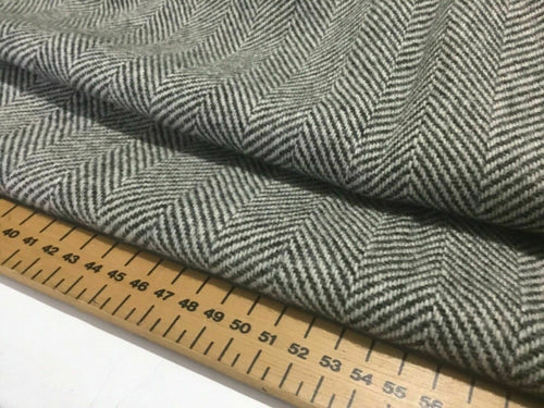 New Highest Quality 100% Wool Herringbone Overcoat Weight Fabric Made in England