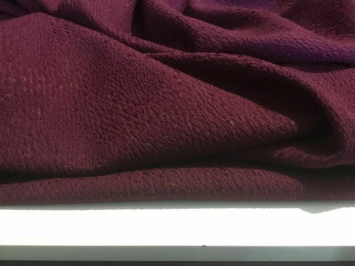 New High Class Designer Plum Heavy Jacquard Brocade Shiny Cloque Fabric