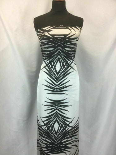 New High Class Designer Panel Border Satin Print Fabric Dress Material Garment