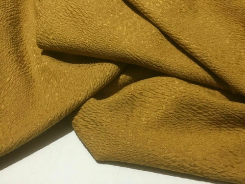 New High Class Designer Mustard Heavy Jacquard Brocade Shiny Cloque Fabric