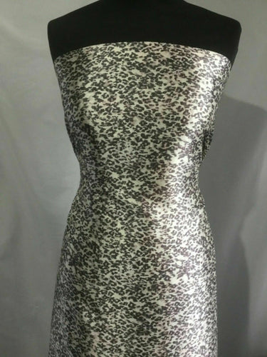 NEW High Class Designer Multicoloured Silky Soft Satin Leopard Print Fabric 1