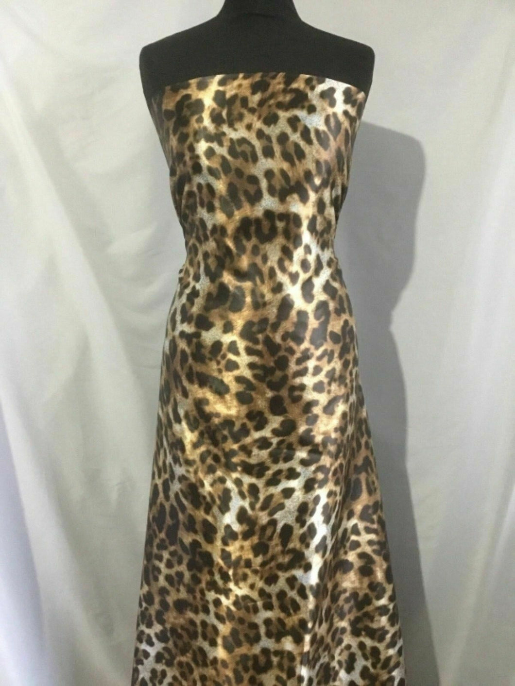 NEW High Class Designer Multicoloured Silky Soft Satin Leopard Print Fabric 6