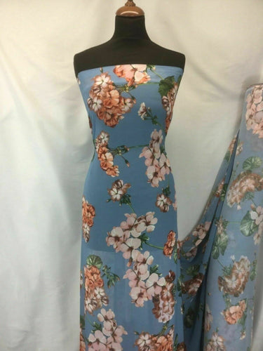 NEW High Class Designer Multicoloured Chiffon Floral Print Fabric 59