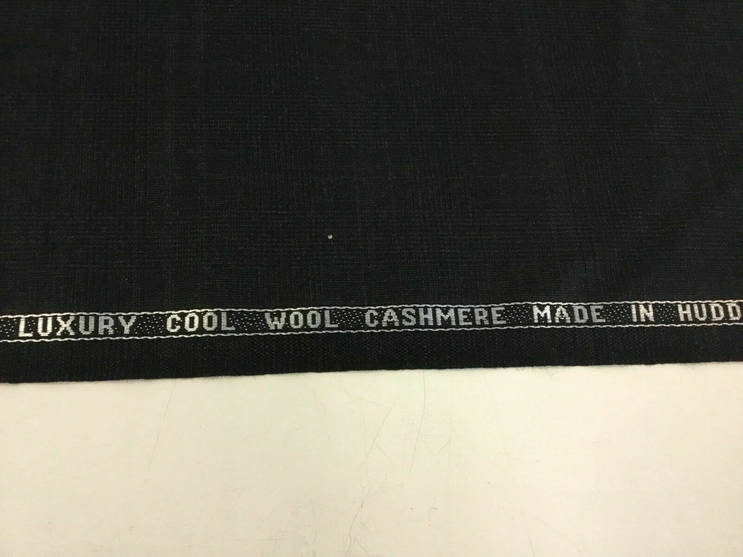 NEW Luxury Cool Wool Cashmere Made In Huddersfield England Check Suiting Fabric
