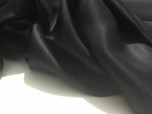 Load image into Gallery viewer, New High Class Designer Black 100% Silk Twill Fabric 39&quot; 101 cm Made In England SECONDS