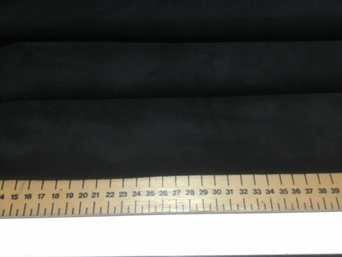 NEW High Class Designer Jet Black Colour Corduroy Fabric 54'' 138 cm Material