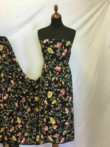 NEW Beautiful Designer German Viscose Floral Print Fabric 58''149 cm Dress Art
