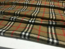 Load image into Gallery viewer, New High Class Designer Poly Wool Mix Check Fabric 59&quot; 150 cm Garment Material