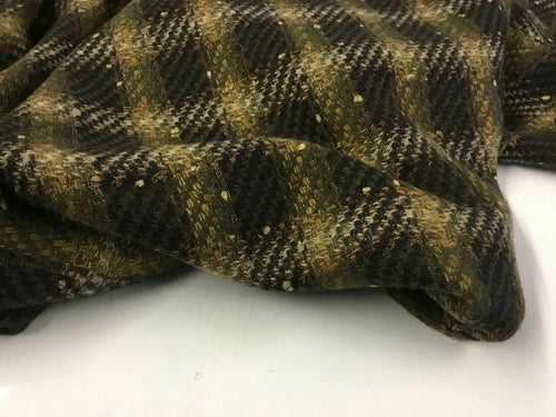 NEW High Class Multi-colour Check Wool Boucle Fabric 59