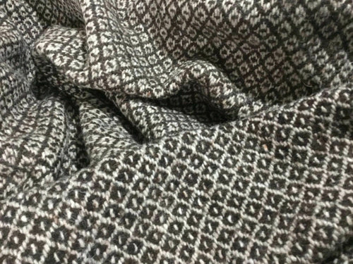 NEW High Class Designer Multicolour Reversible Diamond 100% Wool Fabric Garment