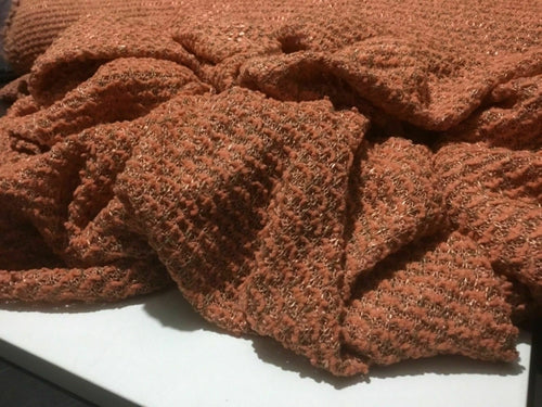 New High Class Designer Multicolored Cotton Stretch Boucle Jersey Fabric 47