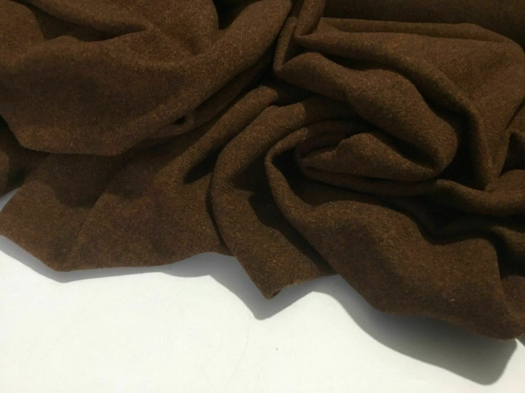 New High Class Designer 100% Wool Cinnamon Colour Fabric 62