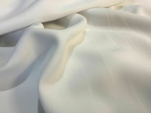 Load image into Gallery viewer, NEW High Class Bridal Winter White Colour Powder Touch Crepe Fabric Garment 44”