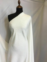 Load image into Gallery viewer, NEW GORGEOUS WHITE FLORAL JACQUARD CLOQUE FABRIC 53’’ 136 cm Bridal Wedding