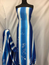 Load image into Gallery viewer, NEW High Class Designer Stripe Floral Satin Print Fabric 44&quot; 112 cm Material