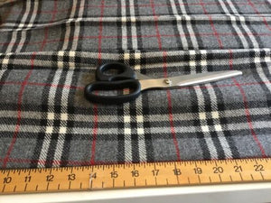 NEW Designer Multi Colour 100% Wool Check Fabric Material Garment Cloth Coat M