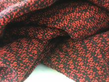 Load image into Gallery viewer, NEW Red / Black Colour Wool Boucle Fabric 156cm As Seen Online Designers Images