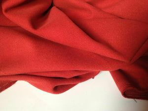 Designer Burnt Orange Colour Cashmere Touch Washable Wool Fabric 54" Catwalk