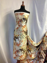 Load image into Gallery viewer, NEW 100% Silk Crepe de Chine Satin Classic Floral Print Fabric 42&quot; 109 cm Dress