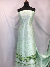 Load image into Gallery viewer, NEW High Class Designer Italian Greens Nature Satin Print Fabric Art Material