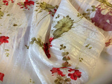 Load image into Gallery viewer, NEW 100% Silk Satin Chiffon Crepe De Chine Burnout Floral Print Fabric 43&quot; Dress