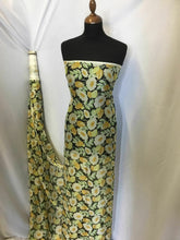 Load image into Gallery viewer, NEW 100% Silk Chiffon Floral Leaves Fabric 53&quot; 136 cm Leaf Dress Cloth Garment
