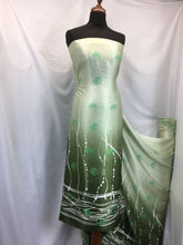 Load image into Gallery viewer, New High Class Designer Silky Satin Border Greek Ocean Print Fabric 44&quot; 112 cm
