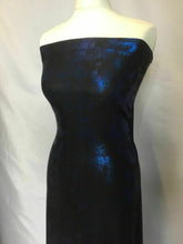 Load image into Gallery viewer, NEW High Class Designer Shiny Lightening Blue Tie Die Stretch Lame Jersey Fabric