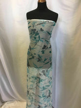 Load image into Gallery viewer, NEW 100% Silk Crinkle Chiffon Floral Print Fabric 59&quot; 150 cm Dress Scarf