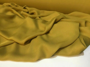 NEW High Class Designer Mustard Colour Chiffon Crepe Fabric Cloth Material