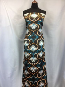 NEW Gorgeous High Class Designer Multicoloured Classic Floral Satin Print Fabric