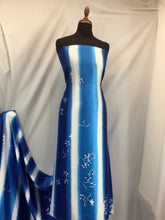 Load image into Gallery viewer, NEW High Class Designer Stripe Floral Satin Print Fabric 44&quot; 112 cm Material