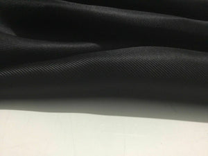 New High Class Designer Black 100% Silk Twill Fabric 39" 101 cm Made In England SECONDS