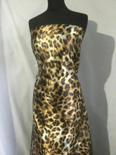 Load image into Gallery viewer, NEW High Class Designer Multicoloured Silky Soft Satin Leopard Print Fabric 6