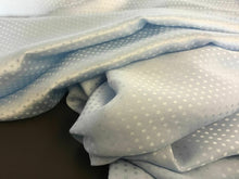 Load image into Gallery viewer, NEW 100% Silk Matt Silver Silk Marocain Spots Fabric 54&quot; Dress Cloth Material