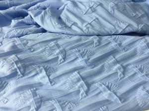 NEW High Class Designer Light Blue Bird Stretch Jacquard Brocade Fabric Material