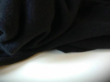 Load image into Gallery viewer, NEW 100% Jet Black Wool Jersey Fabric 39&quot;100cm High Class Designers Garment H/BS