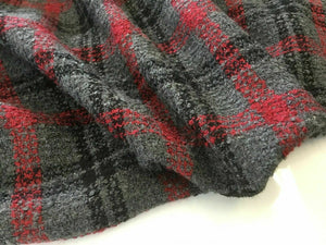 Brand New Beautiful Multi Colour Check Cotton Boucle Fabric 62" 158 cm Material