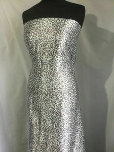 NEW High Class Designer Multicoloured Silky Soft Satin Leopard Print Fabric 3