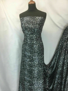 New Italian Designer Multi Colour Semi Stretch Spot Abstract Satin Print Fabric
