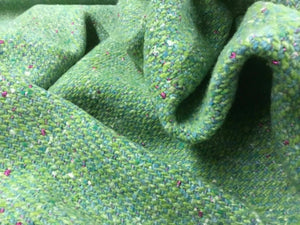 New High Class Multicolored Wool Lurex Boucle Fabric 61" 156 cm Garment Material