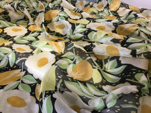 Load image into Gallery viewer, NEW 100% Silk Chiffon Floral Leaves Fabric 53&quot; 136 cm Leaf Dress Cloth Garment